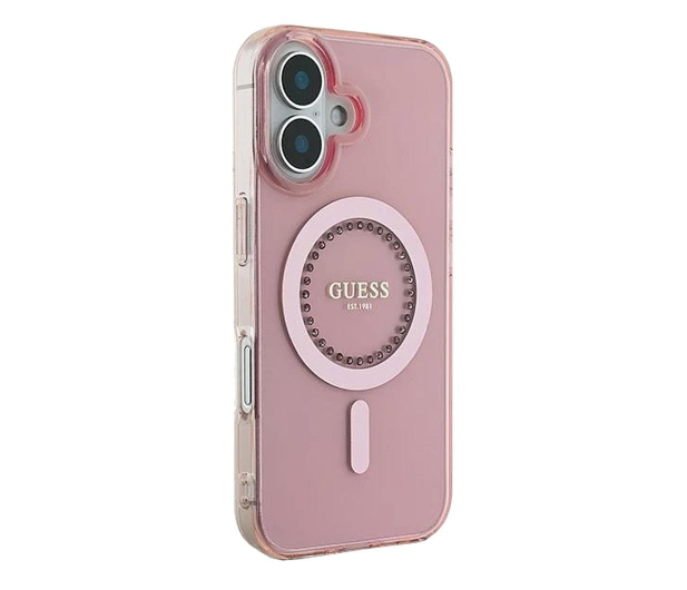 Guess IML Rhinestones do iPhone 16 różowy - 1279108 - zdjęcie 3